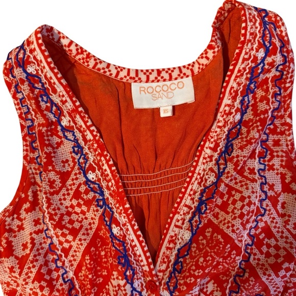 ROCOCO SAND Deep V Maxi Dress in Red Size XS - Picture 6 of 7